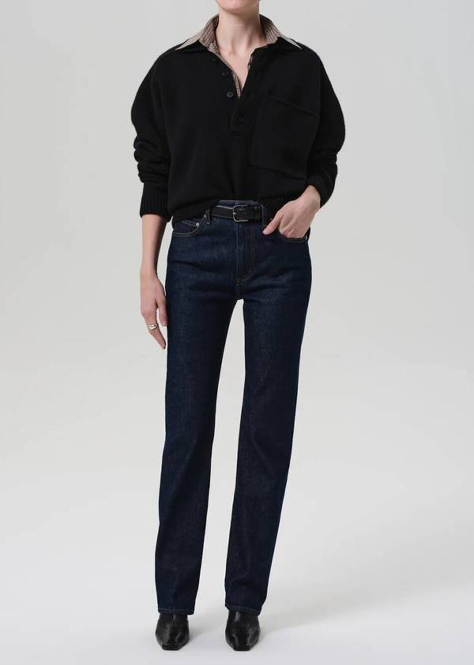 Citizens of Humanity Zurie Straight Jeans in Helia Dark Wash 26 NWT Quiet Luxury